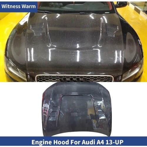 Carbon Fiber FRP Unpainted Front Bumper Engine Hood Vent Cover For Audi A4 B8.5 B9 2013 2014 2015 2016 2017 2018 19 car body kit
