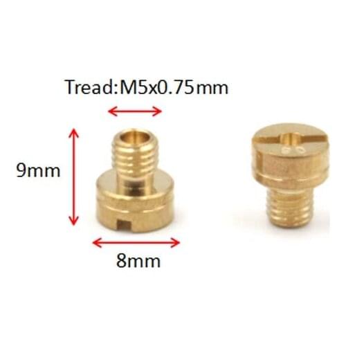 8mm Large Round 9mm length Main Jet For Mikuni GN125 carburetor main hole BS26 main nozzle Yamaha FZR / BS25 main nozzle