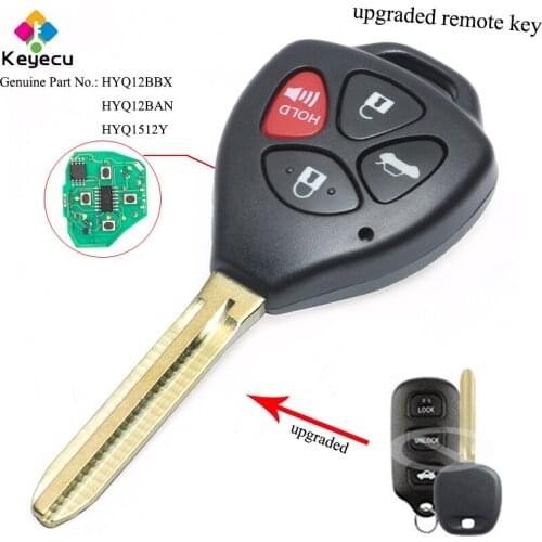 KEYECU Upgraded Remote Control Car Key - 314.4MHz & 4C Chip - FOB for Toyota Avalon 1998-2004 FCC ID: HYQ12BBX HYQ12BAN HYQ1512Y