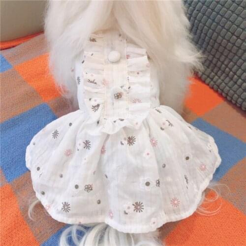 Summer Dog Dress Cat Puppy Chihuahua Yorkie Clothes Yorkshire Poodle Bichon Pomeranian Schnauzer Dog Clothing Pet Dresses Skirt