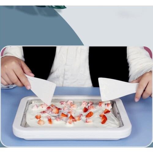 Instant Ice Cream Rolled Pan Sorbet Frozen Yogurt Homemade Roller Machine