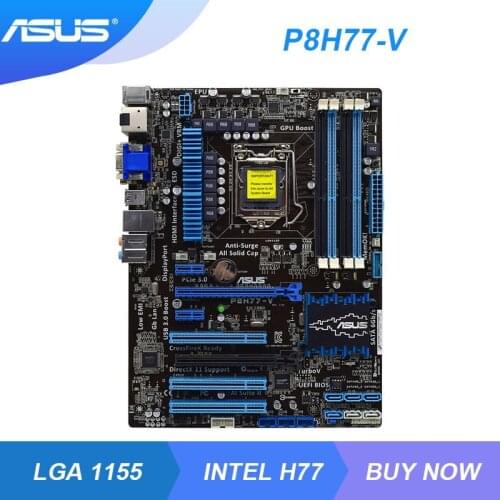 ASUS P8H77-V Intel H77 LGA 1155 Motherboard DDR3 32GB Core i3 i5 i7 CPU PCI-E 3.0 X16 desktop pc motherboard 1155 SATA3 USB3.0