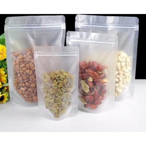 Frosted Surface Clear Plastic Zip Lock Party Packing Bags Stand Up Pouch Doy pack Resealable Food Storage Packaging Matte