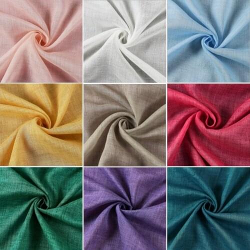 Soft Lightweight Ramie Linen Fabric Spring Summer Clothing Fabric for Dress,Black,White,Green,Blue,Navy,Red,Pink,by the meter