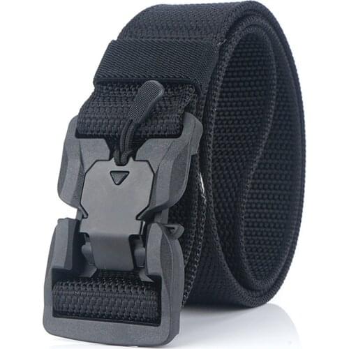 Quick Unlock Outdoor Nylon Tactical Belt 125*3.8cm Adjustable Wearproof Waistband Climbing Hunting Military Clothes Accessory