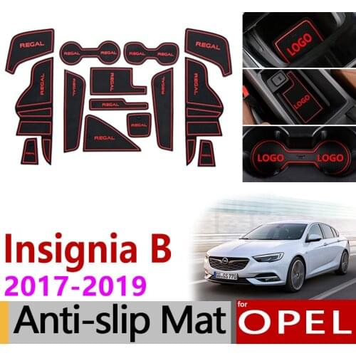 Anti-Slip Rubber Gate Slot Cup Mat for Opel Insignia B 2017 2018 2019 MK2 OPC GSI Vauxhall Holden Commodore Accessories Stickers