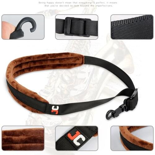 Saxophone Strap Adjustable Padded Sax Harness Belt Thick Padded Strip for Alto Tenor Baritone Soprano