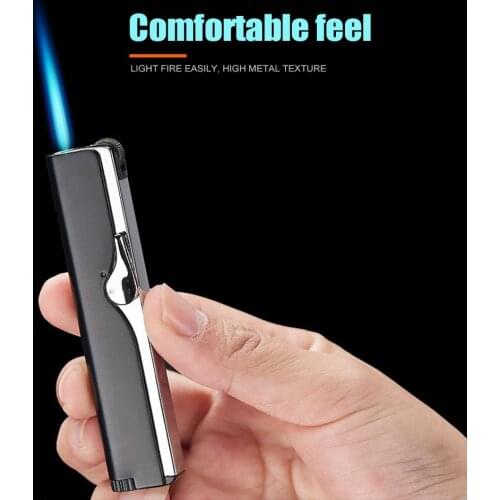 Grinding Wheel Torch Windproof Lighter Gas Butane Flint Metal Lighter Direct Jet Turbo Cigarette Cigar Mens Portable Gadget