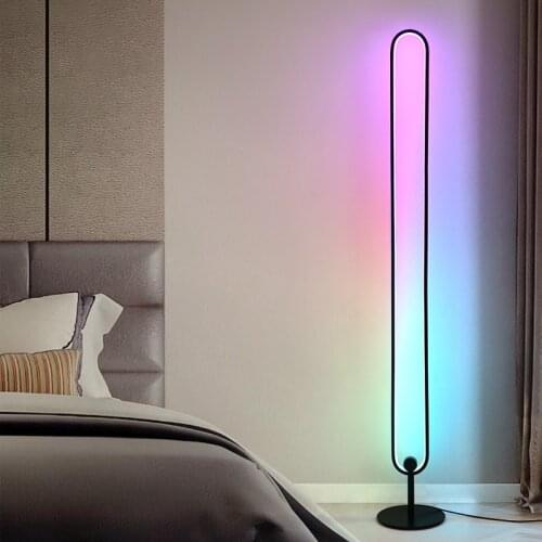 Modern RGB Floor Lamp Colorful Standing Light for Living Room Decor Indoor Bedroom Minimalist Atmosphere Remote stand Lights
