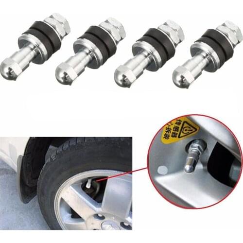 JX-LCLYL 4pcs Tire Valve Stem 502 Chrome Metal Bolt In Flush Mount High Pressure
