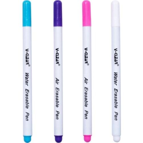 4pcs Air Erasable Pen Water Soluble Marker Auto-Vanishing Pen For Fabric Marking DIY Sewing Crafts