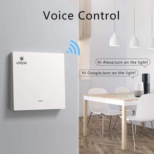EMylo Zigbee Smart WiFi Light Switch Toggle Switch Works with the ZigBee Central Hub Countdown Function Voice Control 1 gang