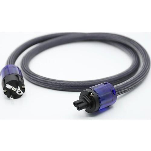 Hi-End Pure Copper audiophile power cords EU Schuko Power Cable With Figure 8 IEC AMP Turntable Power Extension Cable