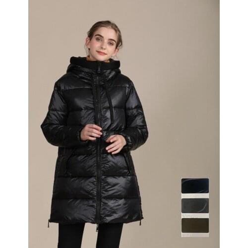 Winter Womens long Jackets Hooded Loose Parkas Cotton Down Padded Coats Office Ladies Thick Overcoat Plus EU/US Size AU-198