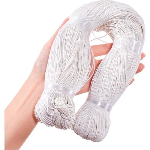 1mm White Chinese Cotton Wax Cord For Jewelry Making DIY About 380m/bundle Jewelry Findings Thread Wire For Necklace Bracelets