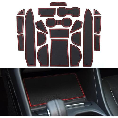 RUIYA For XC40 2018 2019 2020 Car Door Groove Mat Anti-slip Slot Pads Auto Interior Organizer Decoration Accessories 20 Pcs