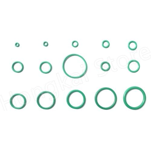 20pcs Thickness 1.5mm*OD 5-50mm Fluorine Rubber(FKM) O-Ring Green Seal Washer Good Oil Resistance