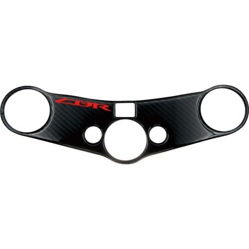 For Honda CBR600RR CBR 600 RR 600RR 2007-2017 New 3D Carbon Fiber Triple Tree Decal Pad Top Clamp Upper Front End Cover Stickers