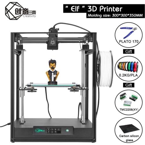 Creativity BestNew CoreXY ELF Double z axis 3D Printer High Precision Aluminum Profile Frame Large Area support BLtouch