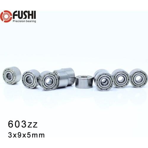 603ZZ Bearing ABEC-1 ( 10 PCS ) 3*9*5 mm Miniature 603Z Ball Bearings 603 ZZ 603 2Z Bearing