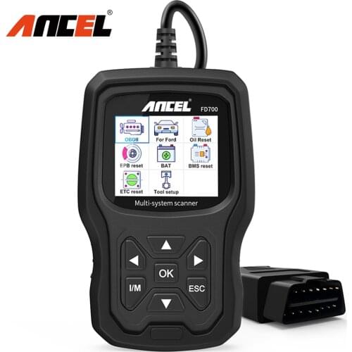 ANCEL FD700 OBD2 Scanner All System DPF EPB BMS ETC Oil Reset Multi languages Auto Diagnostic Free Update Car Diagnostic Tools
