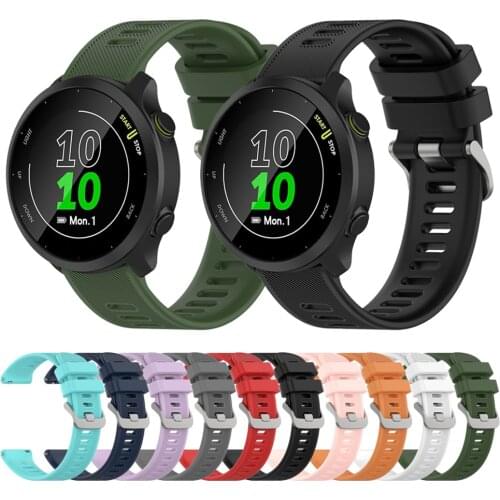 20mm Official Style Silicone Strap For Garmin Forerunner 158 Wristband Forerunner 55 245 645 Music Quick Release bands Bracelet