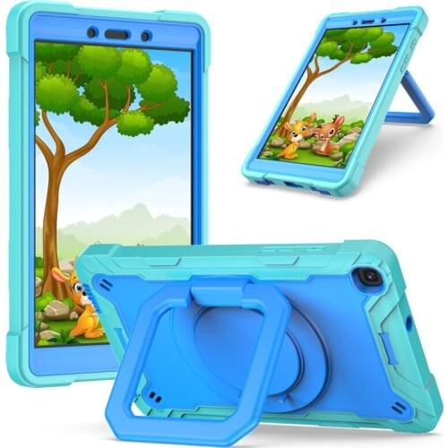 Tablet Cases for Samsung Galaxy Tab A 8.0 2019 SM-T290 SM-T295 Shockproof Case Kids Safe PC Hybrid Stand Cover With Magic Ring