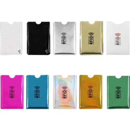 10PC Anti Rfid Blocking Reader Lock Card Holder Id Bank Card Case Protection Aluminium Metal Smart Anti-theft Credit Card Holder