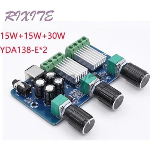 XH-A355 DC12V Yamaha 2.1 channel 10WX2+20W Stereo Audio Digital power amplifier board Bass subwoofer AMP Amplificador