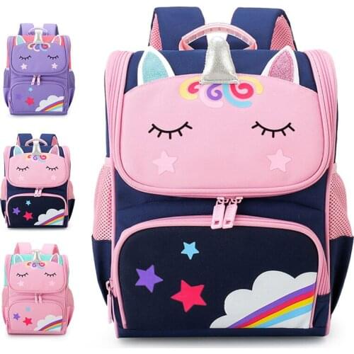 Cartoon Unicorn Kids Backpacks Girl Boy School Bag 2021 New High Quatily School Backpack Waterproof Orthopedic Schoolbag Child