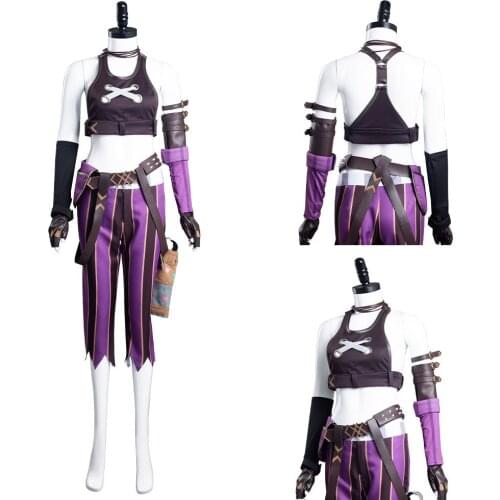 Game LoL Jinx Cosplay Costume Uniform Outfits Halloween Carnival Suit