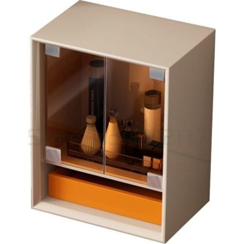 Make up box bay window dressing table table small storage desktop jewelry box make up cabinet