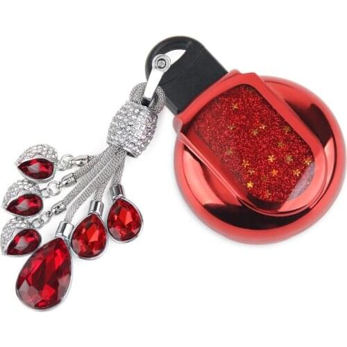 Beautiful Giltter Quicksand Car TPU Key Cover Case Protection Shell for Mini Cooper One F54 F55 F56 F60 with Crystals Keychain