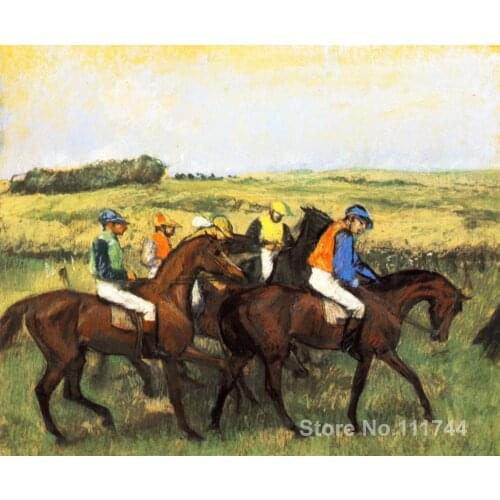Kitchen art The Racecourse by Edgar Degas paintings Home Decor Hand painted High quality