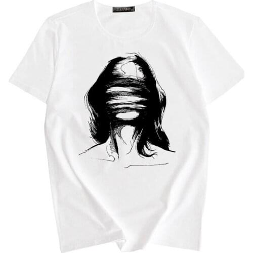 Cartoons Printing 2021 New T Shirts Women Cute Fashion Graphic Harajuku T Shirts Casual Short Sleeve White Tops Tees Women