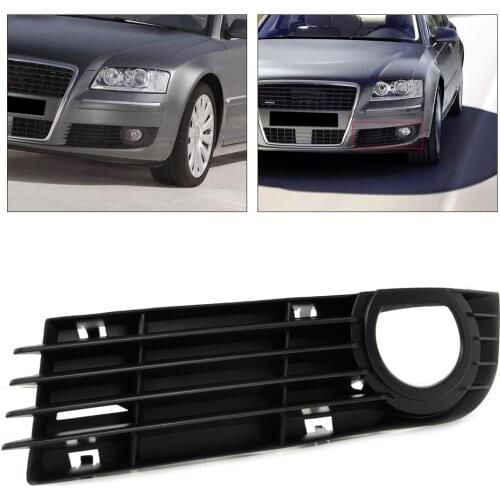 DWCX Front Left Black Grille Insert Bumper Fog Light Grille Protective Mesh 4E0807681AD for Audi A8 S8 QUATTRO D3 2006-2008