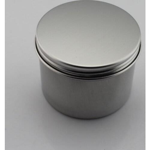 High Grade 120g Aluminum Cosmetic Jar Container Screw Thread 120ml Makeup Container Wholesale