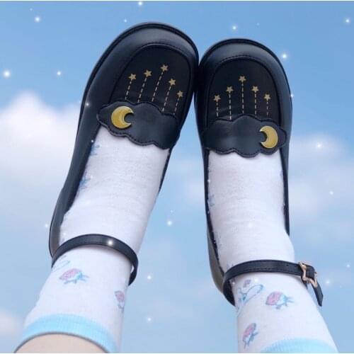 Star Buckle Sweet Girls Female Kawaii Tea Party Japanese Student Cosplay Cute Anime Lolita Shoes Women Shoes Feminine Low Heel