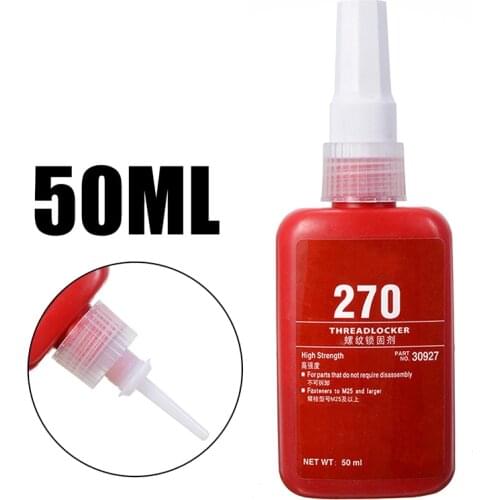 1Pcs 270 High Strength Threadlocker Adhesive Glue Thread Locker 50ml For Threaded Connections Prevent Loosening