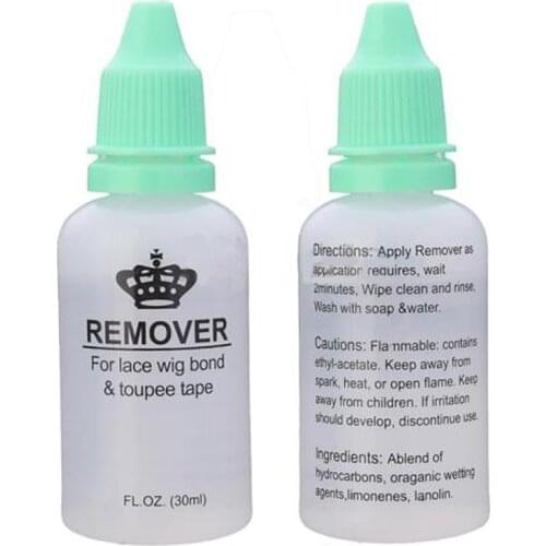 1PC Clear Bottle Adhesive Hair Extensions Lace Wig Glue Bond Toupee Tape Remover InvisibleAdhesive Removal Liquid 30ML