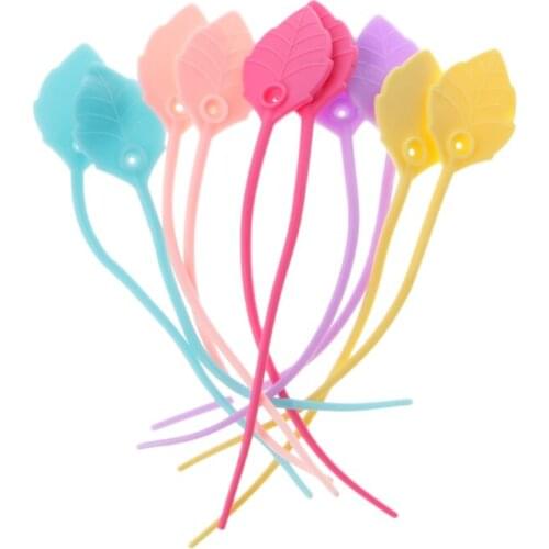 10Pcs/Set Reusable Silicone Wire Cable Ties Organizer Food Bag Sealing Beam Tie