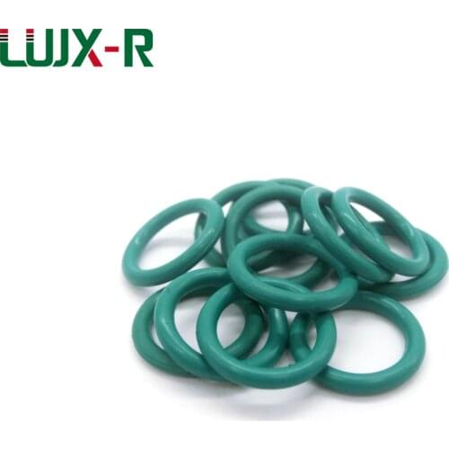 LUJX-R 10pcs 1.5mm Thickness O-ring Sealing Ring Green FKM Washer OD40/41/42/43/45/46/48/50/53-65 O Ring Seal Oil Proof Gasket