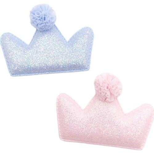 100Pcs Big Size Crown Applique For DIY Baby Hair Clip Hat Headwear Crafts Patches Decor Ornament Clothing Accessories