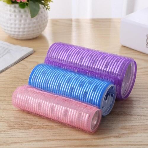 2pcs Self-Adhesive Cling Hair Rollers Salon Curlers DIY Hairdressing Tools Plastic Hair Curling Styling Tool Accessories