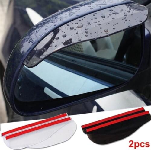 2Pc Universal Car Rearview Mirror Rain Eyebrow Auto Car Rear View Side Rain Shield Snow Guard Sun Visor Shade Protector Dropship