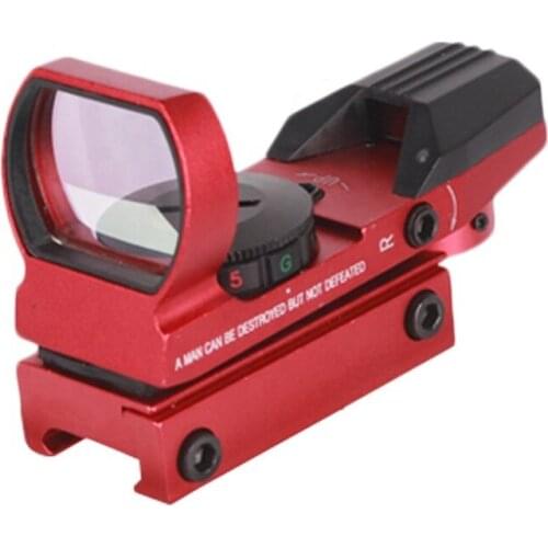 20mm Rail Hunting Optics Riflescope Holographic Red Dot Sight Reflex 4 Reticle Tactical Scope HD101-Red Laser Scope with Wrench