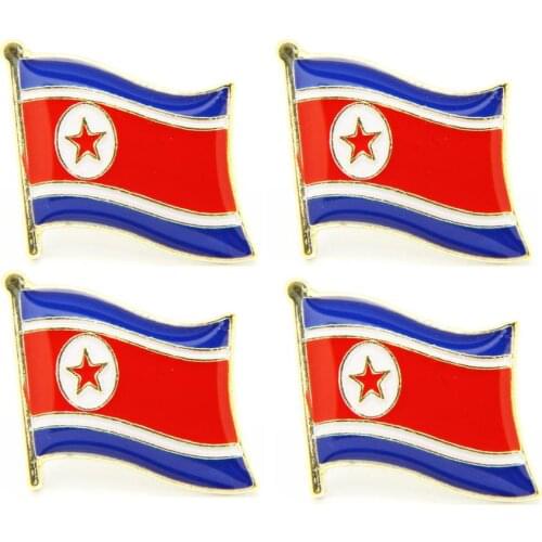 Lots 5pcs North Korea national flag Pin Badge country Lapei Pin