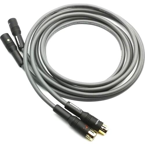 AHSY One Pair Gray Monster M850sw 6n OCC Copper Fever Female To Male HIFI Audio Cable CD Amplifier 2 XLR Canon Balance Line