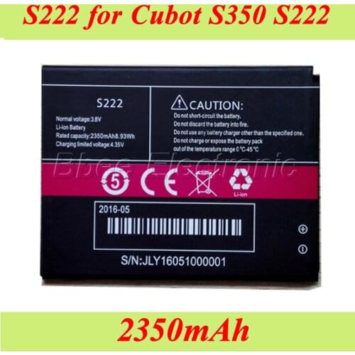 S222 For Cubot S350 S222 Battery 100% Original High Quality 2350mAh Batterie Bateria AKKU Accumulator ACCU PIL