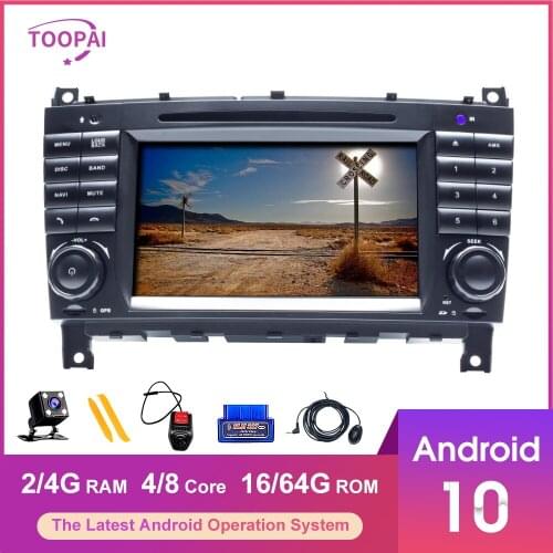 TOOPAI Android 10 For Mercedes Benz W203 CLK200 CLK22 C180 C200 Sprinter Car Multimedia Player Auto Radio Stereo Head Unit DVD